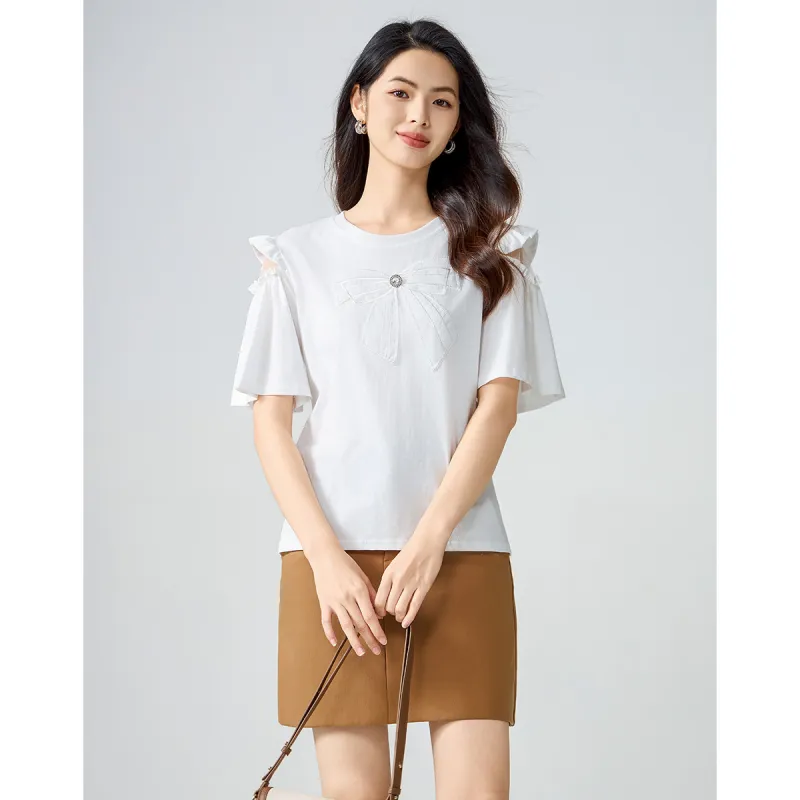 Love Elaine T Shirt Women's White-1