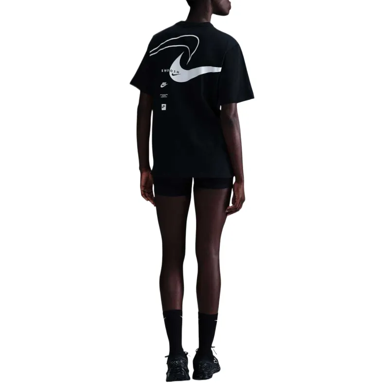 Nike Sportswear ClubSwoosh Drop Shoulder Sleeve T Shirt Women's-1