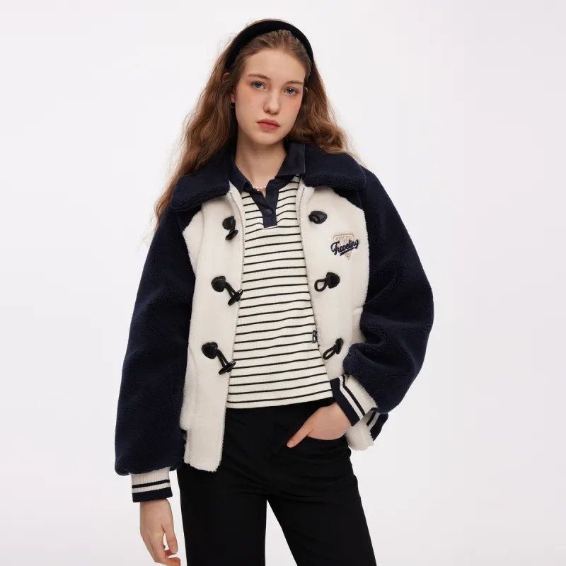 Teenie Weenie Cropped Coat Women's Ivory White-3