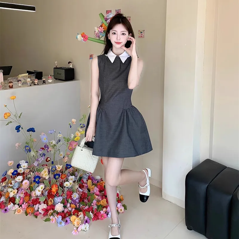 MTHE Sleeveless Dress Women's Gray-3