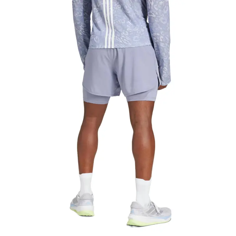 Adidas Own The RunAEROREADY Casual Shorts Men's Silver Violet-2