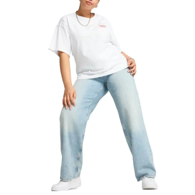 PUMA Regular T Shirt Women's White-3