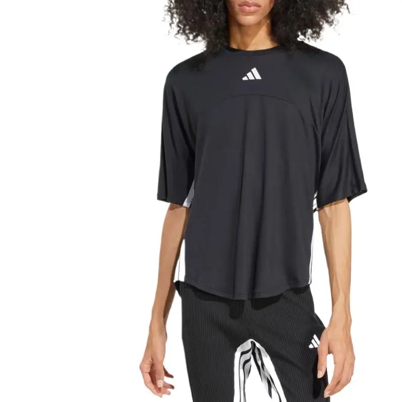 Adidas ExpressDance Drop Shoulder Sleeve T Shirt Women's Black-2