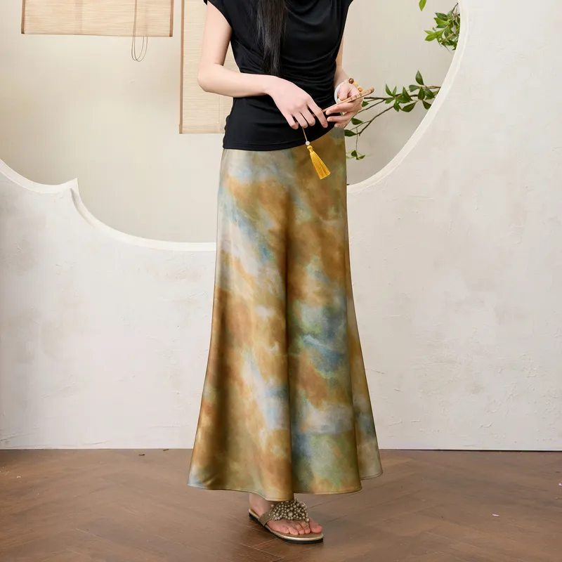 3COLOUR Casual Long Skirt Women's-5