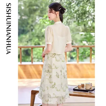 Like The Age Of Water Summer Short Sleeved Dress Regular Women's Green