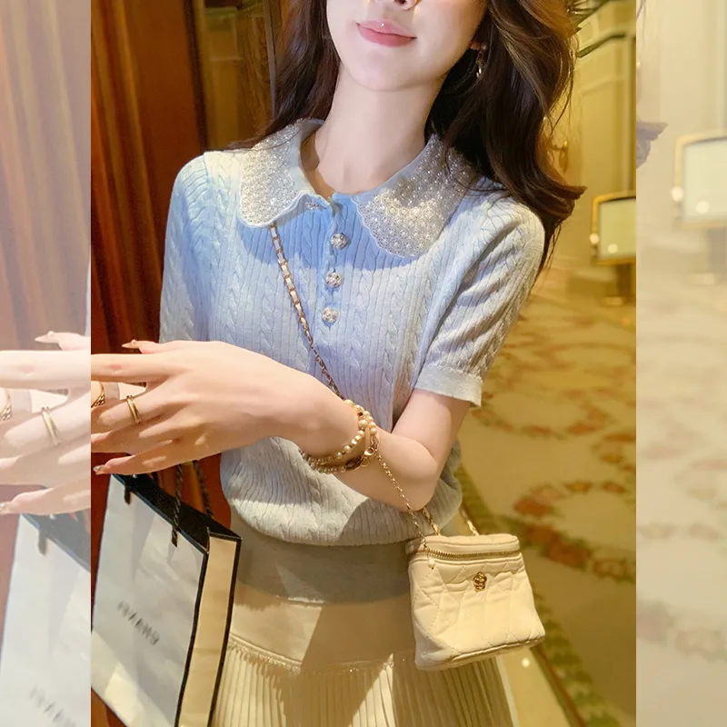 Fish rabbits Knitwear Women's Blue-2