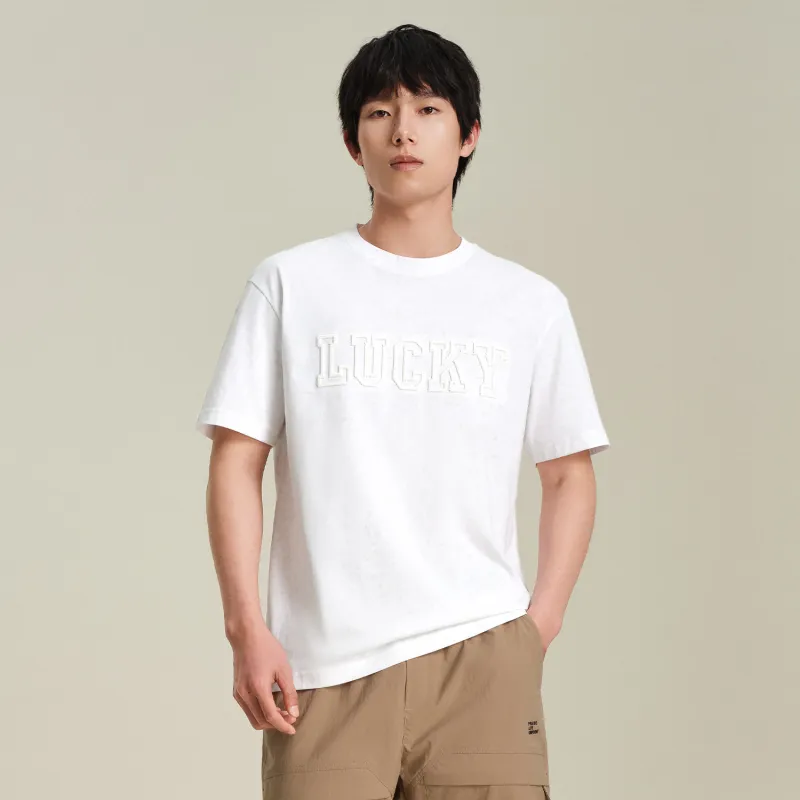 HLA T-Shirt Men's Ecru Pattern F6-2