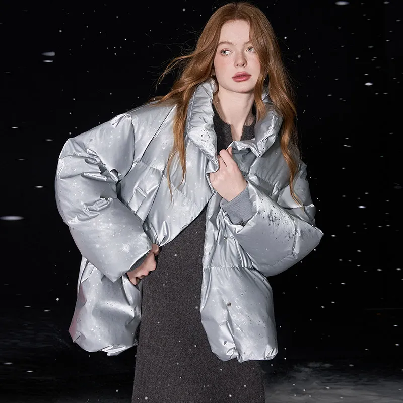 ELF SACK Down Jacket Women's Midnight Silver-3
