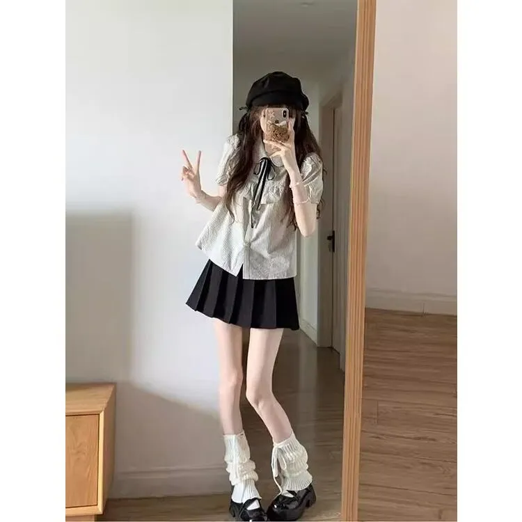 XIANSINIAO Two Piece Skirt Sets Women's Image Color-2