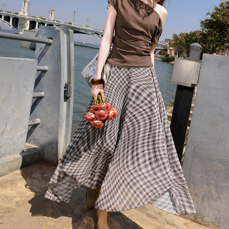 3COLOUR Casual Long Skirt Women's-4