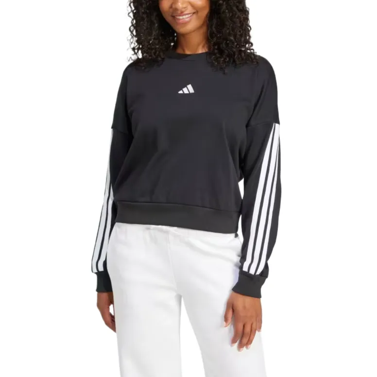 Adidas Free Shipping With AdiClub Essentials 3 Stripes French Terry Sweatshirt-1