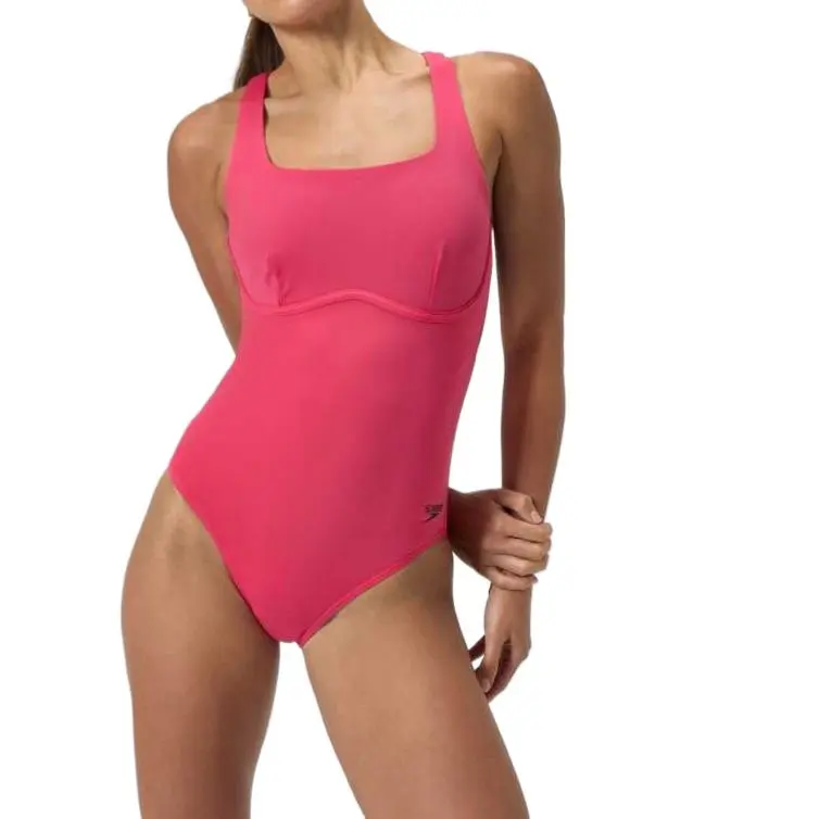 Speedo Racerback Swimsuit Pink One piece Swimsuit Women's Pink-4