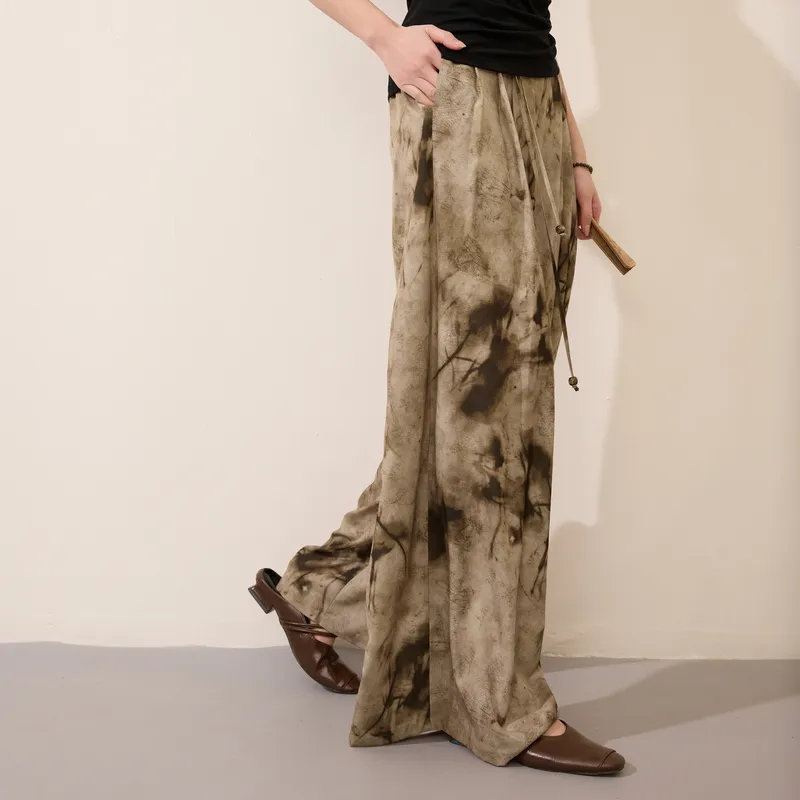 3COLOUR Casual Pants Women's Khaki Floral-3