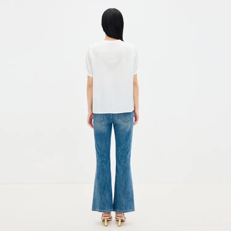 SHUIYUNJIAN T Shirt Women's Raw White-5