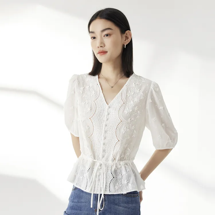 SHUIYUNJIAN Shirts Women's White-2