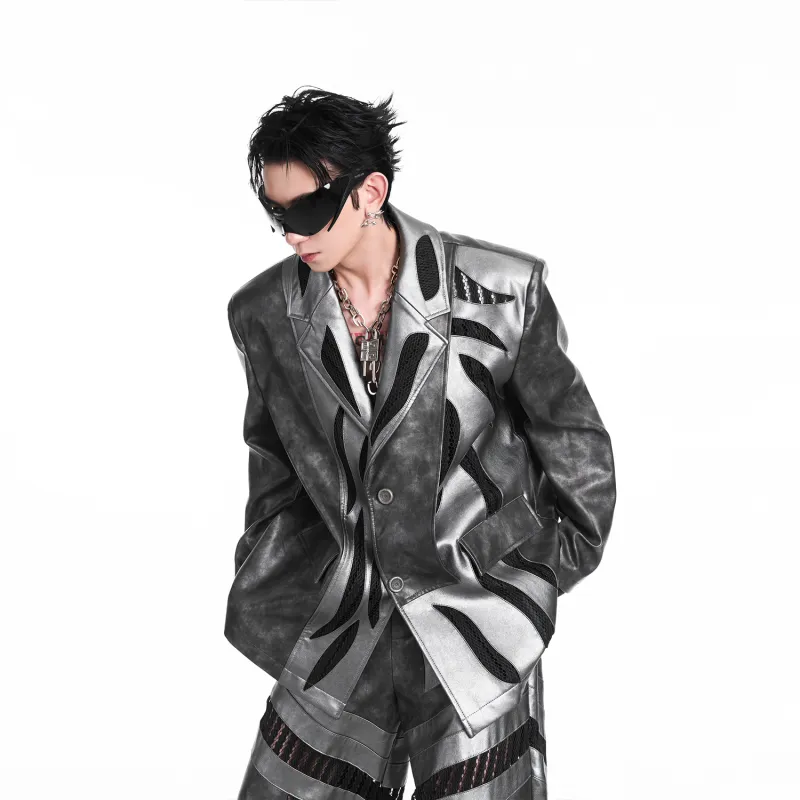 START EXCEED END Leather Jacket Coat For Men, Fall Winter Jacket, Motorcycle Jacket Unisex-1