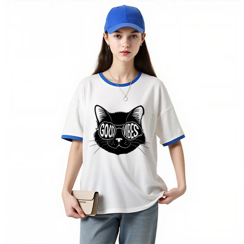 FAIRWHALE Drop Shoulder Sleeve T Shirt Women's-14