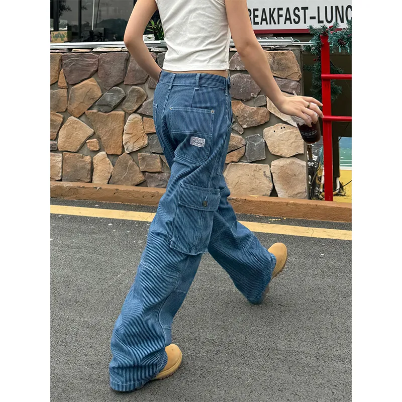 CHUANCHUANYEJIA Jeans Women's Blue-3