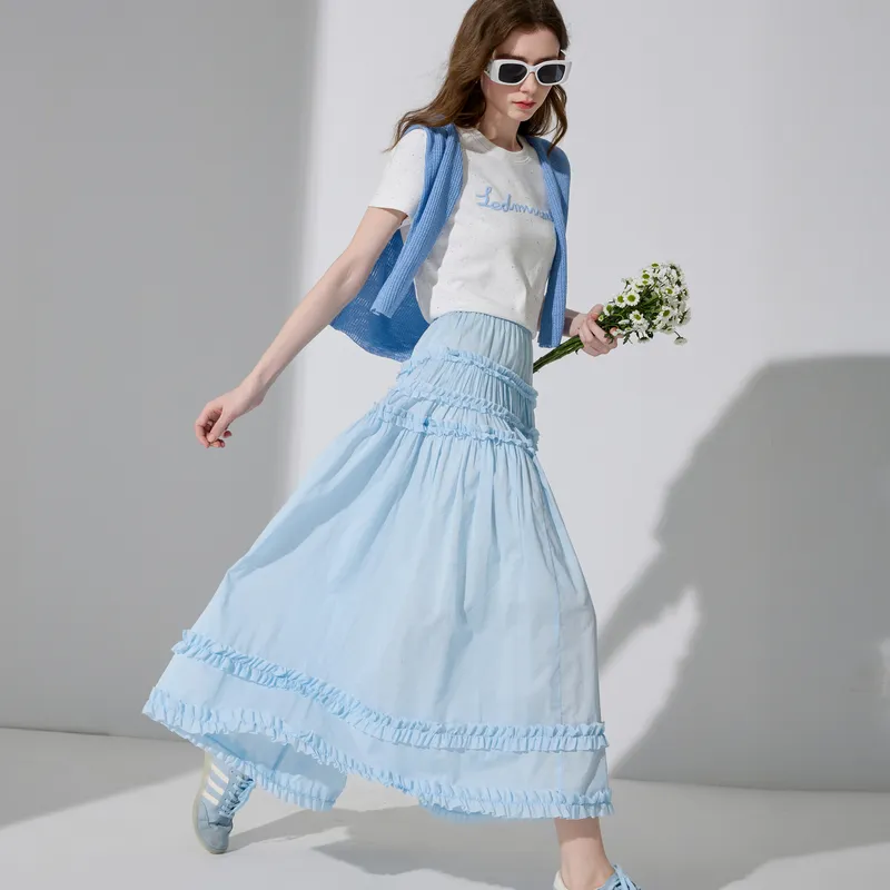 3COLOUR Casual Long Skirt Women's-6