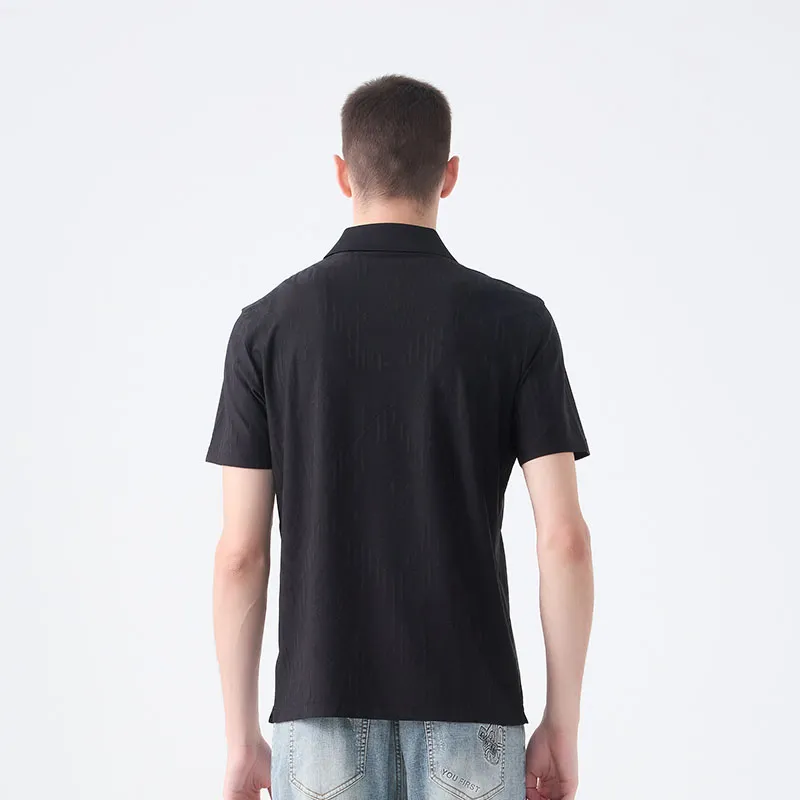 DAVID NAMAN Polo Shirt Men's Black-3