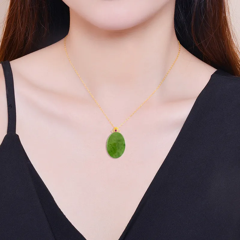 Royal Heaven's Choice Hetian Jade Pendants Jasper Women's-3