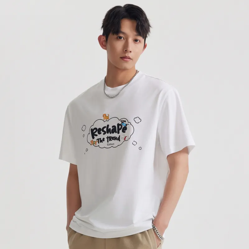 Cabbeen T Shirt Men's Bleached 02-3