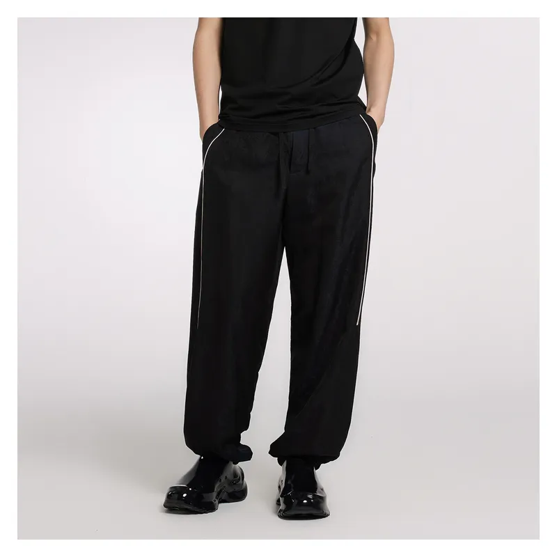 CROQUIS Casual Pants Unisex 409 Black Navy Blue-3