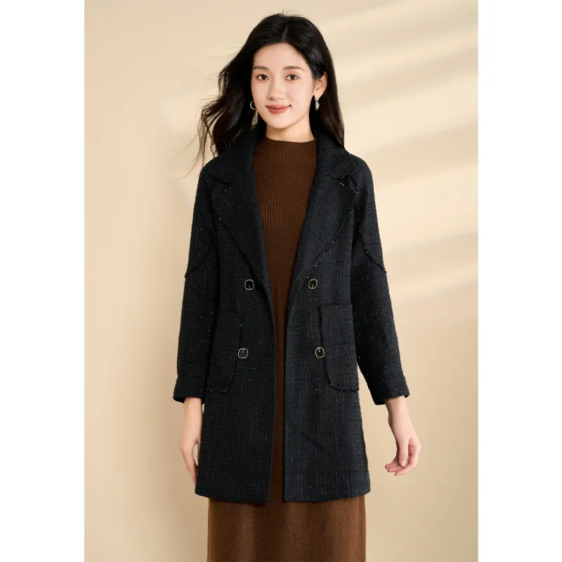 Mylan Spring, Fall Coat Loose Fit Women's Black Collection Brand, Get Activity Alerts In Real Time-5