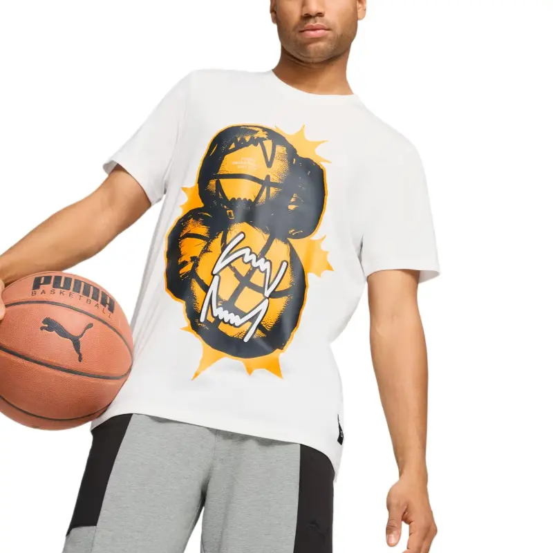 PUMA DRYCELL Instant Replay HOOPS T Shirt Men's White-2