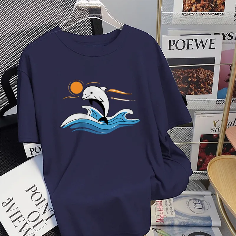 FAIRWHALE Drop Shoulder Sleeve T Shirt Women's-11