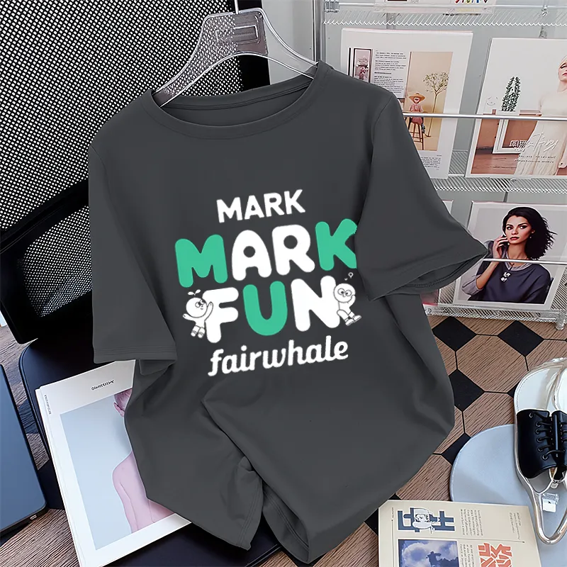 FAIRWHALE Drop Shoulder Sleeve T Shirt Women's-14