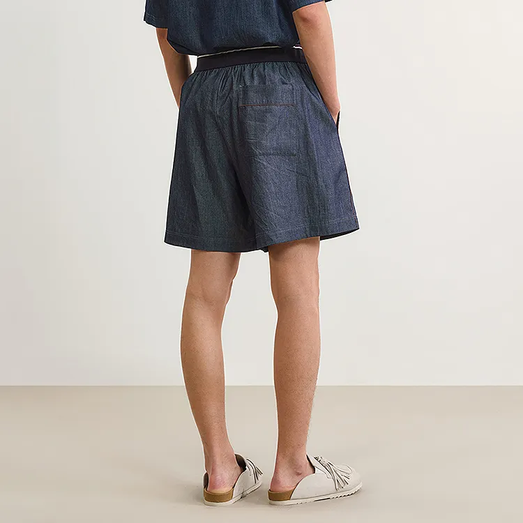 CROQUIS Denim Shorts Men 991 Denim Navy Blue-3