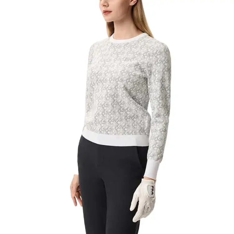 FILA Golf Series GOLF Knitwear Women's All Over Print Gray-4