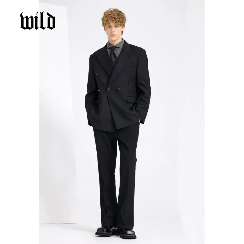 WILD LEADER Fall Business Suit Coat Men's Black[XW4258524]-3