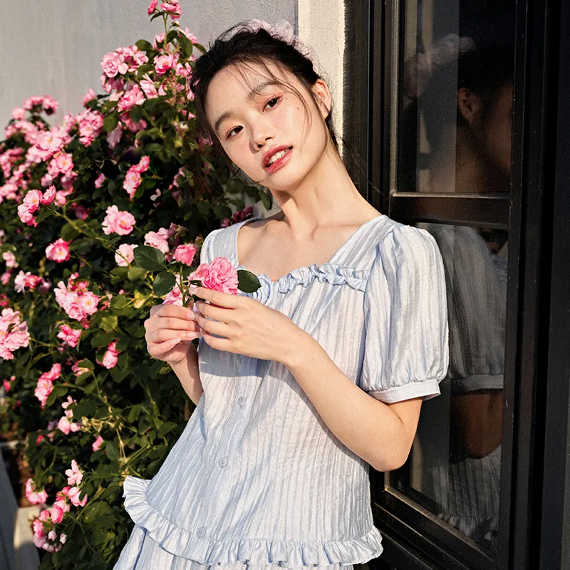 KUOSE Casual Suits Women's Light Blue-2
