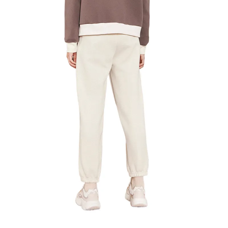 QIAODAN Sports Life Collection SS25 Knitted Sweatpants Women's Cream White-2