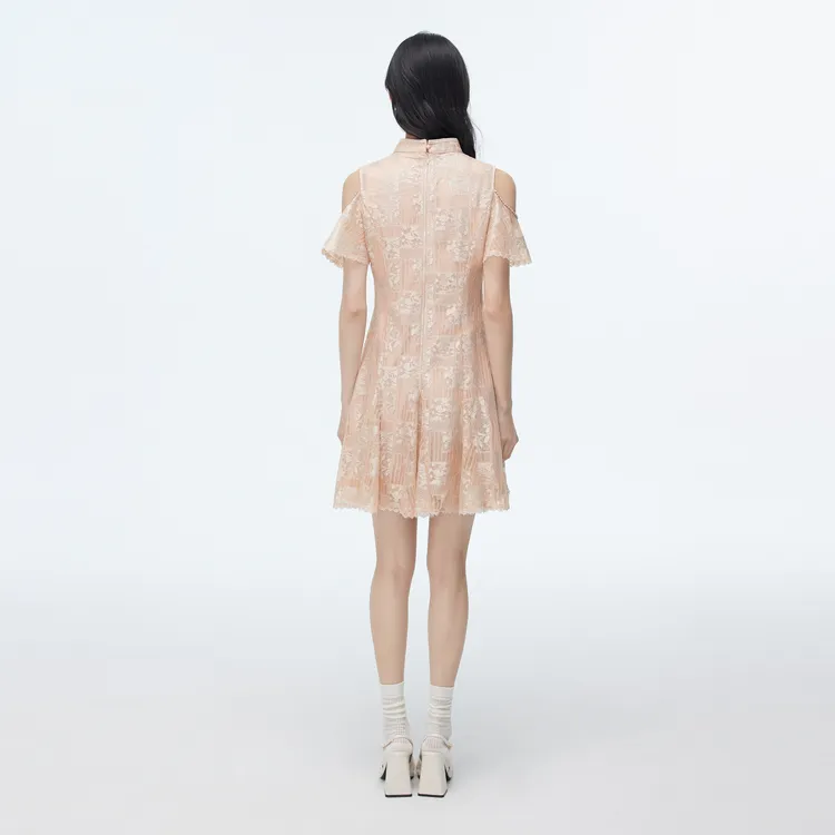 SHUIYUNJIAN Short-Sleeved Dresses Women's Light Pink-5