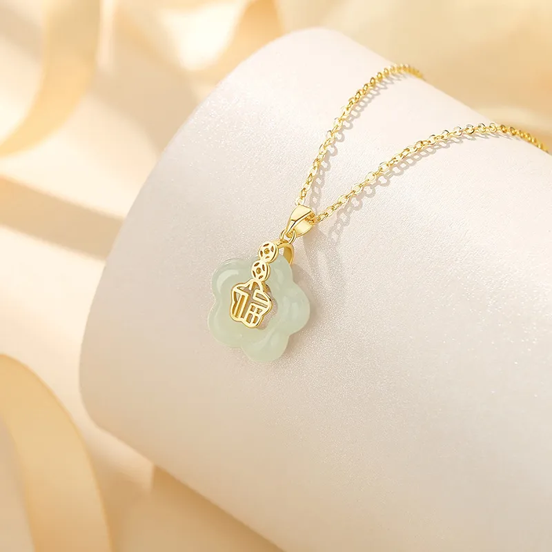 Royal Heaven's Choice Hetian Jade Pale Greenish White Jade Unisex-1
