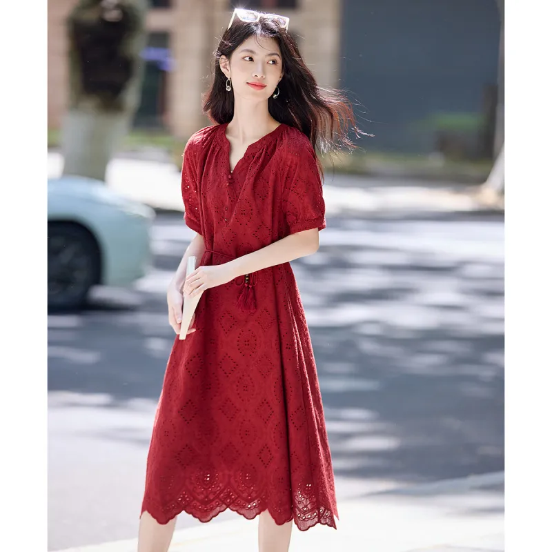 Still Quiet Short Sleeved Dress Women's-4