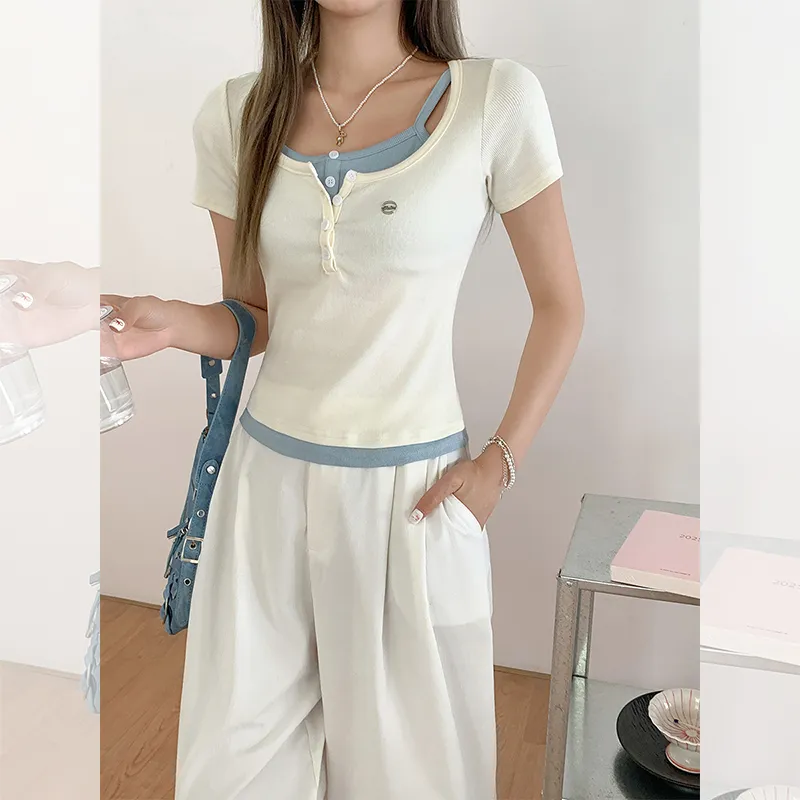 XIANSINIAO Summer Regular T Shirt Women's-2