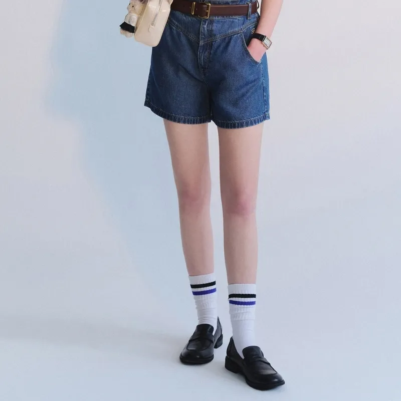 Teenie Weenie Denim Shorts Women's Medium Blue-2