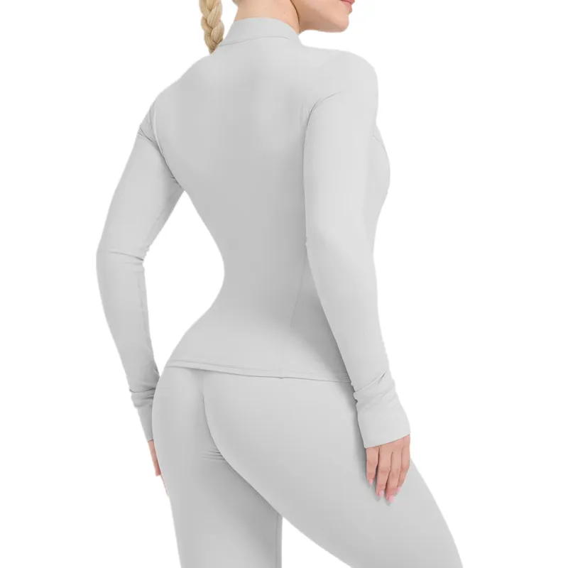 ONER ACTIVE Yoga Coat Women's Light Gray-1