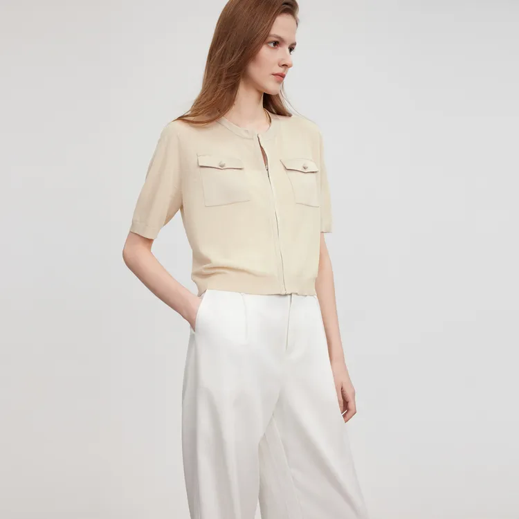 ELLE Knitwear Women's Khaki-4