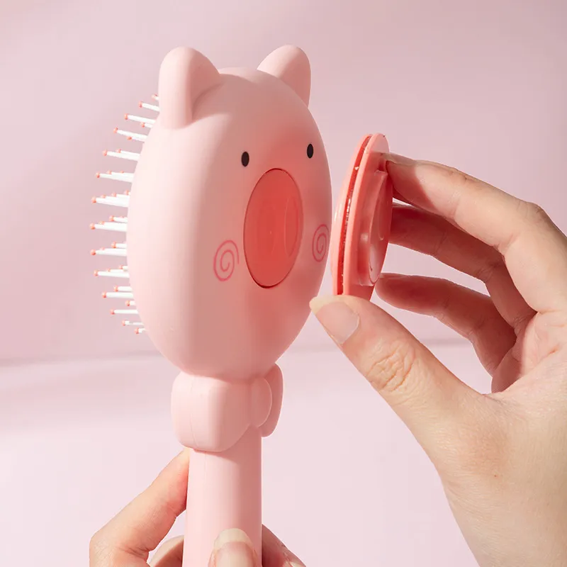 Love Of Wormwood One Touch Push Button Air Cushion Comb Magnetic Retractable-3