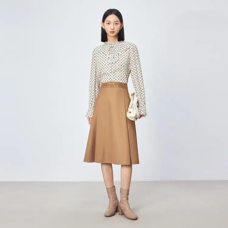 SHUIYUNJIAN Shirt Women's Beige Apricot Blossom-4