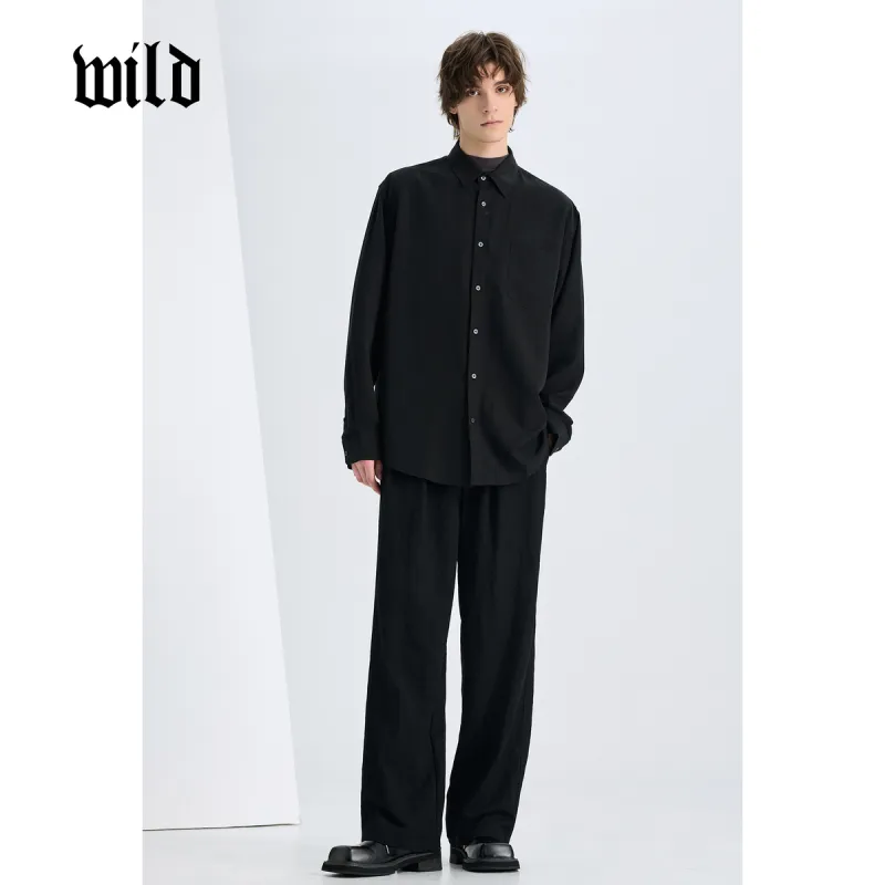 WILD LEADER Shirts Men Mysterious Black[CW51585A8]-2
