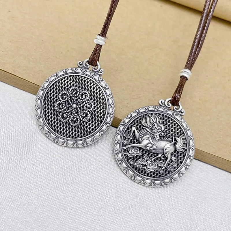 FUYUFU 999 Fine Silver Pendants Unisex-1