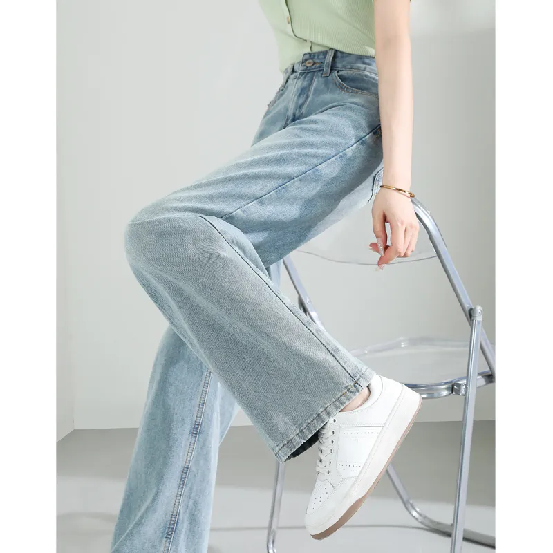 TERRE BLEUE Spring, Summer, Fall Jeans Loose Fit Women's-1