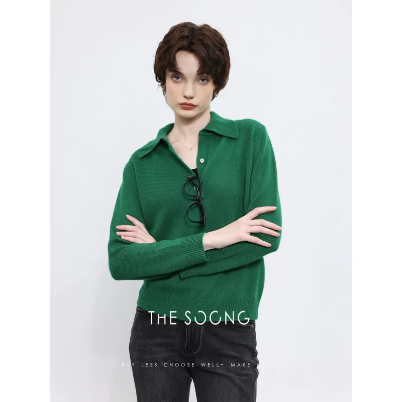 THE SOONG Sweater Women's Green-3