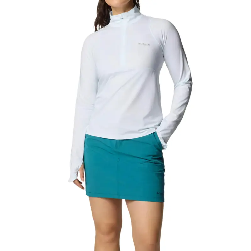 Columbia Summit Valley Omni-Shade Omni-Freeze Omni-Wick Titanium Shirt Women's White-3